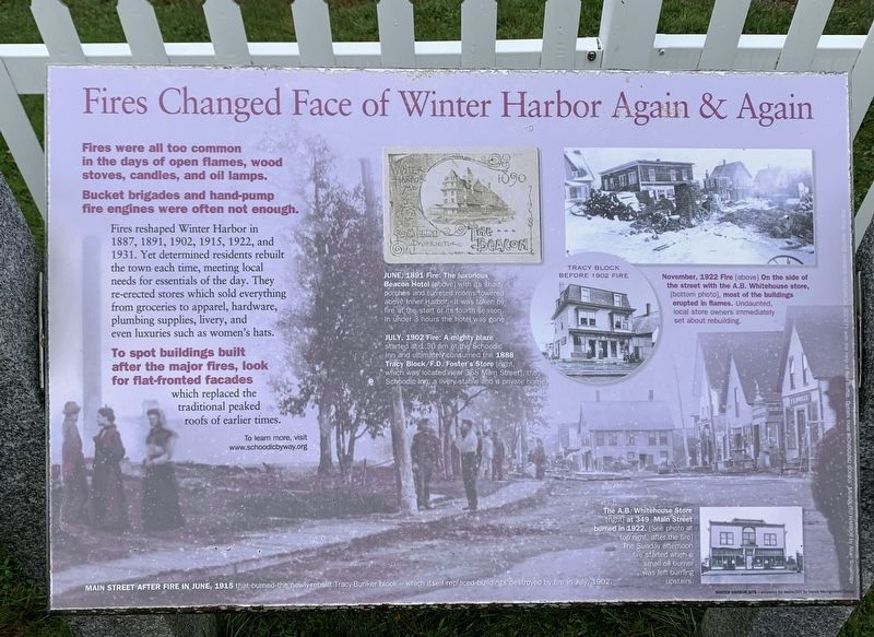 Fires Changed the Face of Winter Harbor Again & Again Marker image. Click for full size.