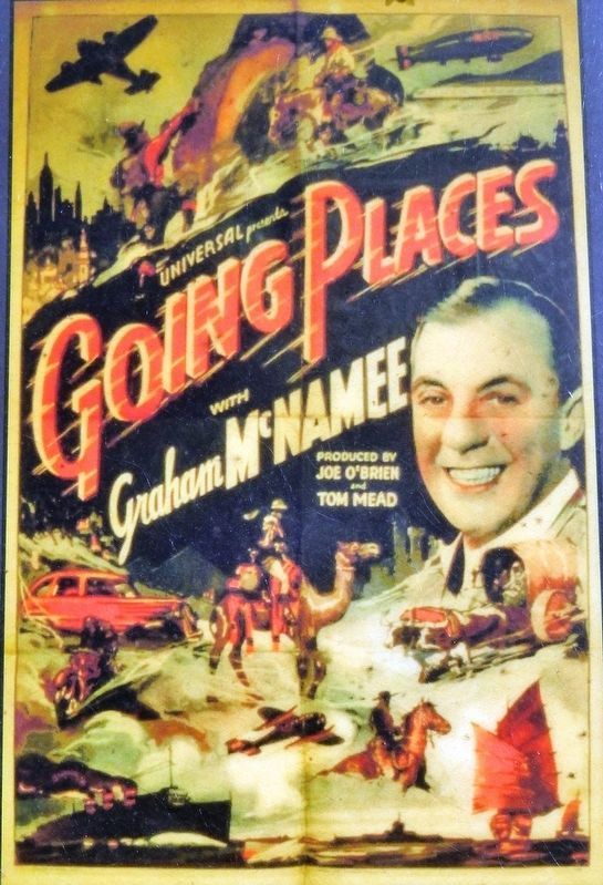 Marker detail: 1930s Advertisement for the <i>Going Places</i> film series image. Click for full size.