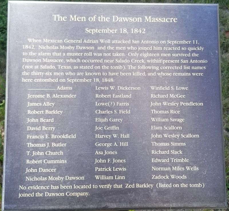 The Men of the Dawson Massacre Marker image. Click for full size.