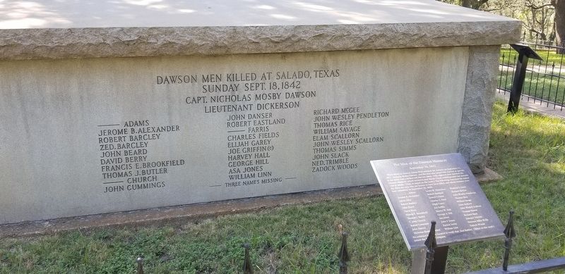 The Men of the Dawson Massacre Marker and tomb image. Click for full size.