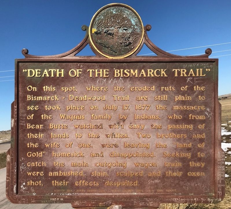 "Death of the Bismarck Trail" Marker image. Click for full size.