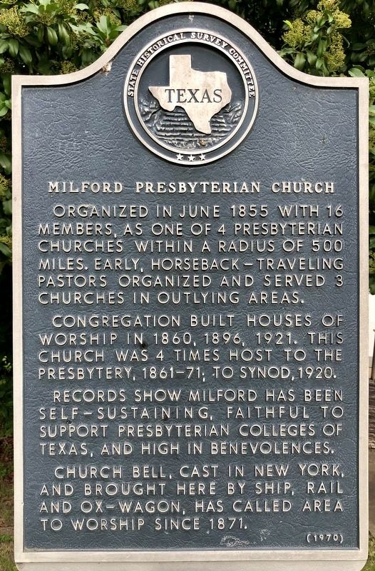 Milford Presbyterian Church Marker. Click for full size. Milford Presbyterian Church Marker image. Click for full size.
