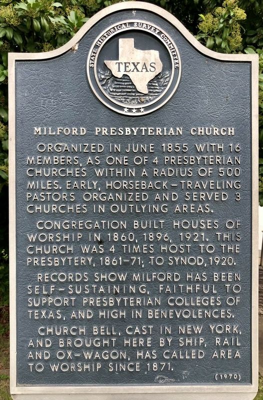 Milford Presbyterian Church Marker image. Click for full size.