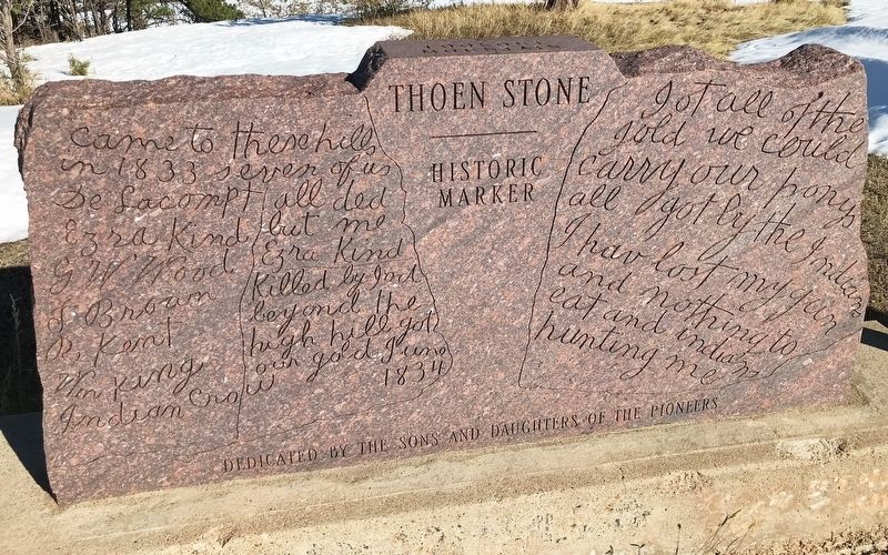 Thoen Stone Marker <i>(Front)</i> image. Click for full size.