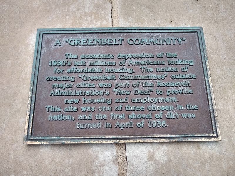 A "Greenbelt Community" Marker image. Click for full size.