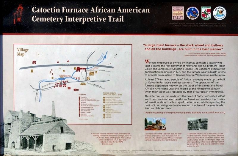 Catoctin Furnace African American Cemetery Interpretive Trail Marker image. Click for full size.