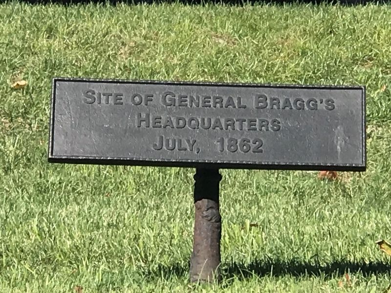 Site of General Bragg's Headquarters Marker image. Click for full size.