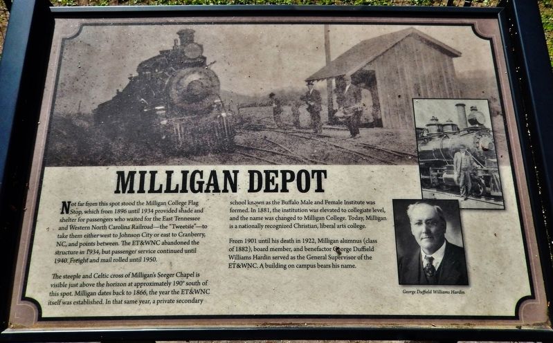 Milligan Depot Marker image. Click for full size.