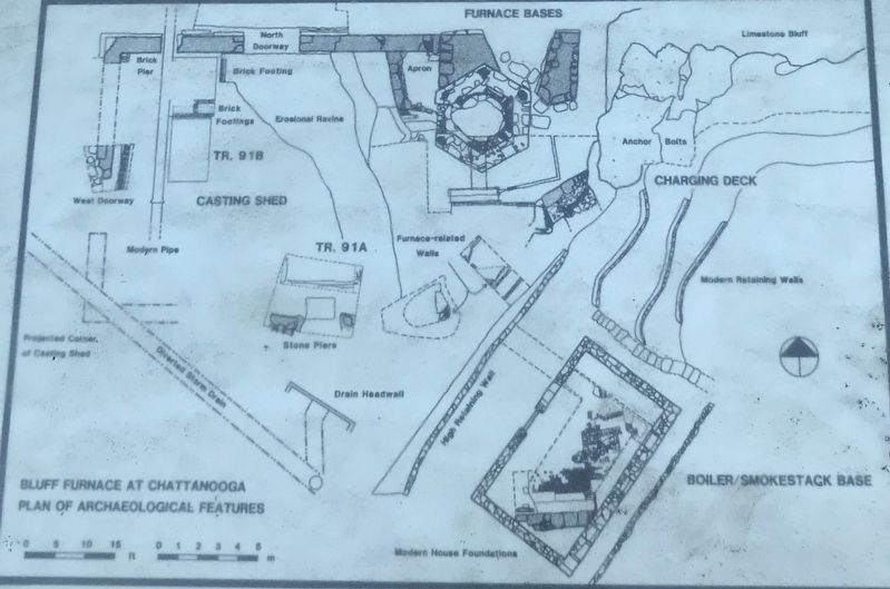From Oblivion to Rebirth: Archaeological Research at the Bluff Furnace Site Marker detail image. Click for full size.