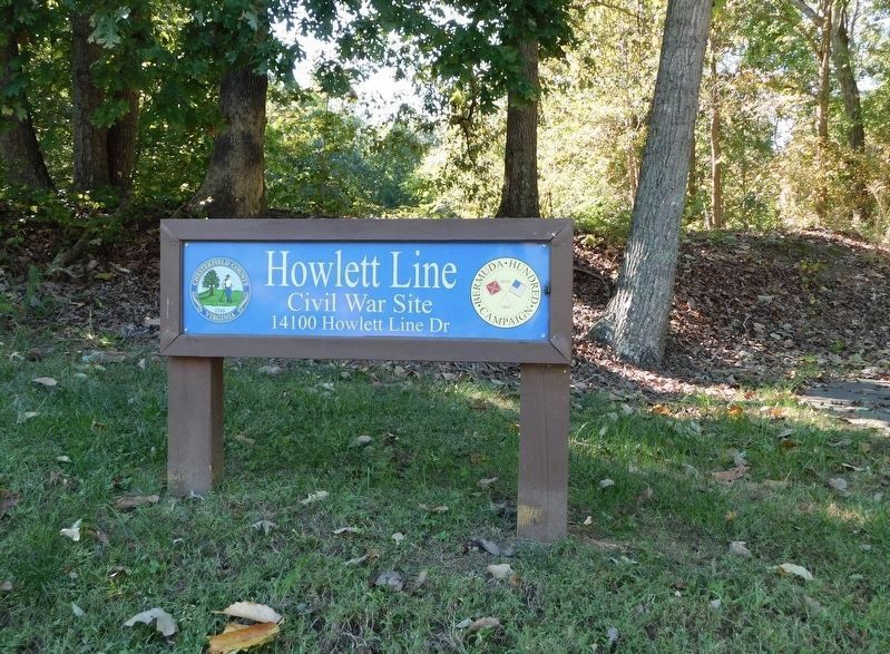 Howlett Line Civil War Site image. Click for full size.