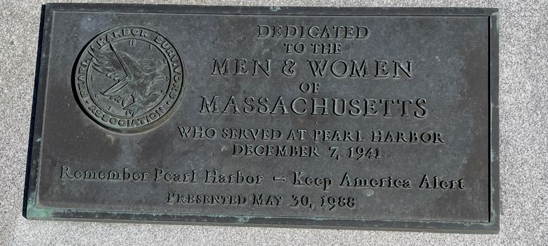 Massachusetts Pearl Harbor Memorial image. Click for full size.