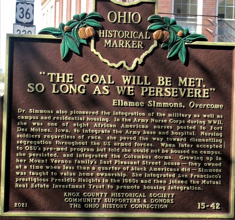 Ellamae Simmons, M.D. (1918-2019 Marker image. Click for full size.
