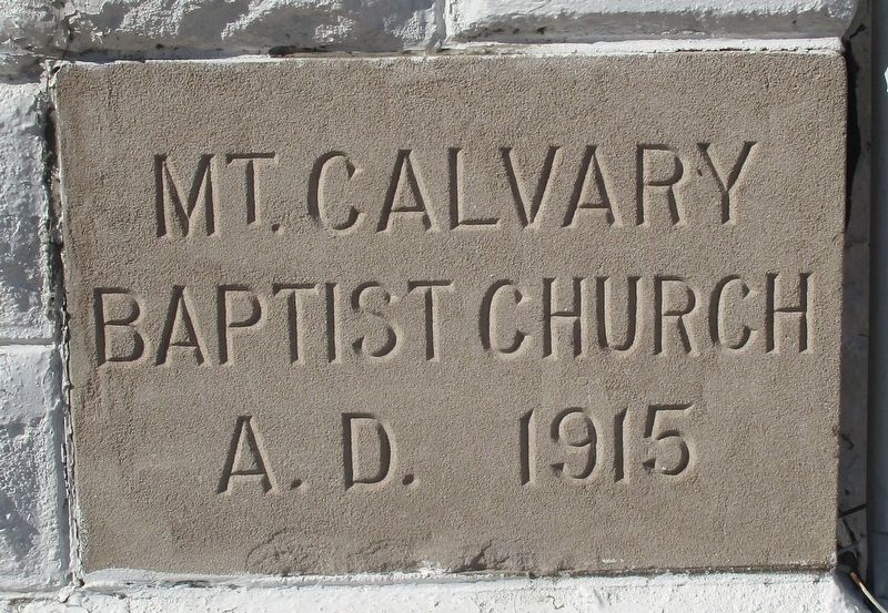Mt. Calvary Baptist Church Marker image. Click for full size.