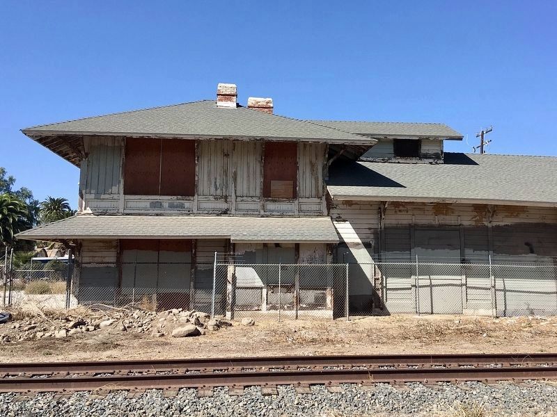 Saticoy Railroad Depot and Marker. Click for full size. Saticoy Railroad Depot and Marker image. Click for full size.