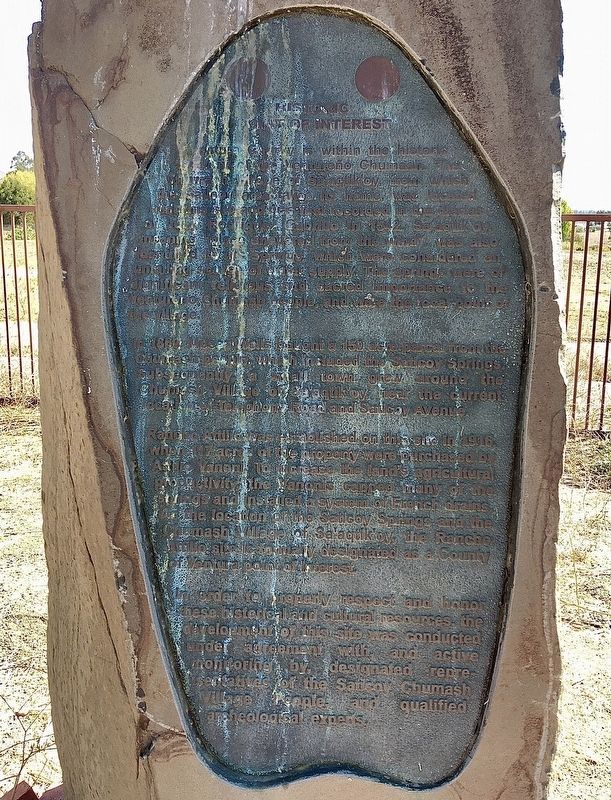 Saticoy Springs Marker image. Click for full size.