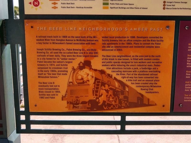 The Beer Line Neighborhood's Amber Past Marker. Click for full size. The Beer Line Neighborhood's Amber Past Marker image. Click for full size.