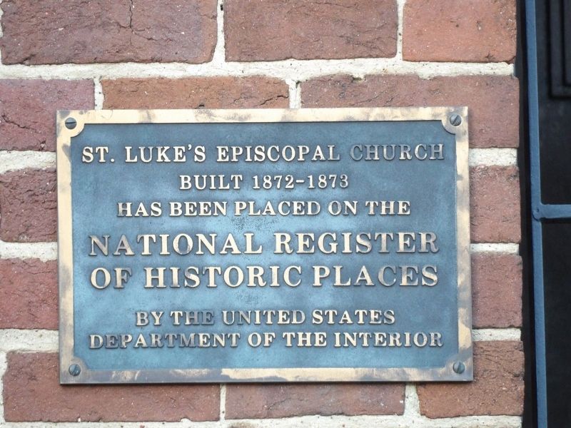 St. Luke's Episcopal Church Marker. Click for full size. St. Luke's Episcopal Church Marker image. Click for full size.