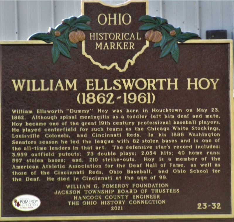 William Ellsworth Hoy (1862-1961) Marker image. Click for full size.