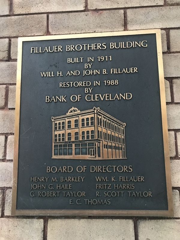 Fillauer Brothers Building Marker image. Click for full size.