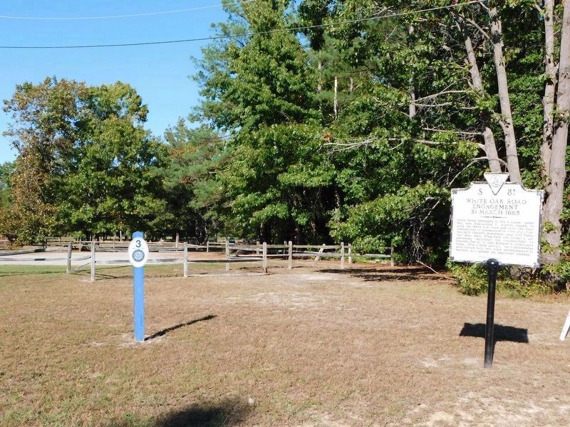 The Battle of White Oak Road Marker image. Click for full size.
