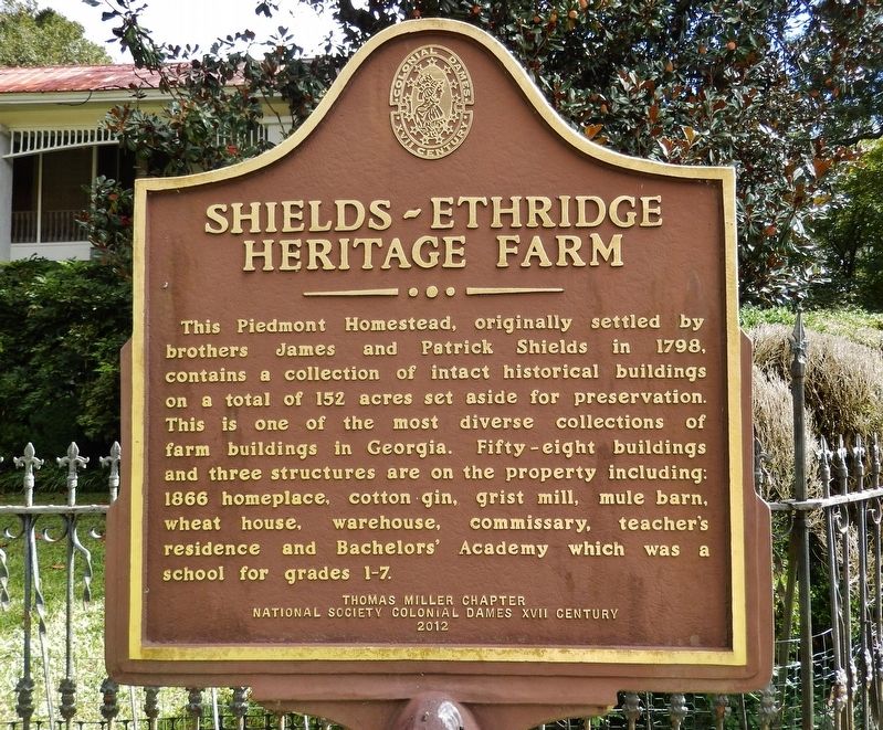 Shields-Ethridge Heritage Farm Marker. Click for full size. Shields-Ethridge Heritage Farm Marker image. Click for full size.