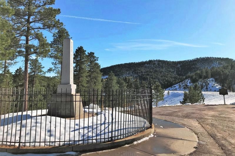 Preacher Smith of Deadwood Gulch Marker and Monument image. Click for full size.