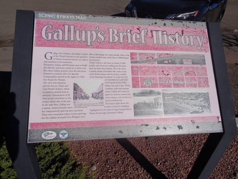 Gallup's Brief History Marker image. Click for full size.