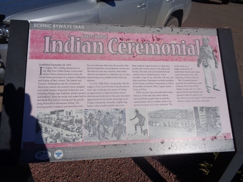 Inter-Tribal Indian Ceremonial Marker image. Click for full size.