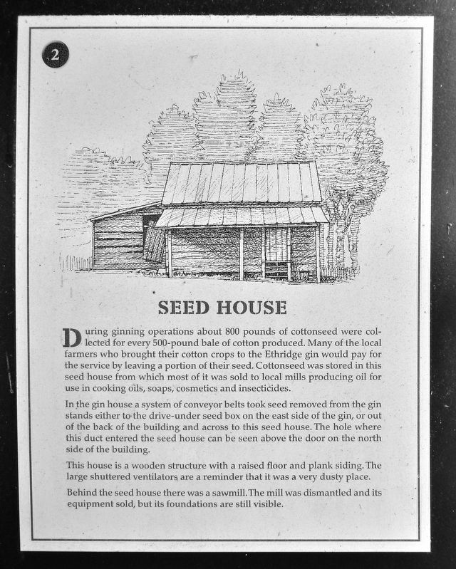 Seed House Marker. Click for full size. Seed House Marker image. Click for full size.