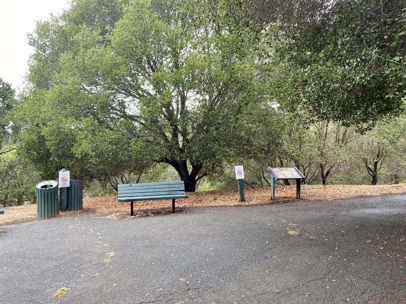 The Railroad History of Shepherd Canyon Marker - wide view image. Click for full size.