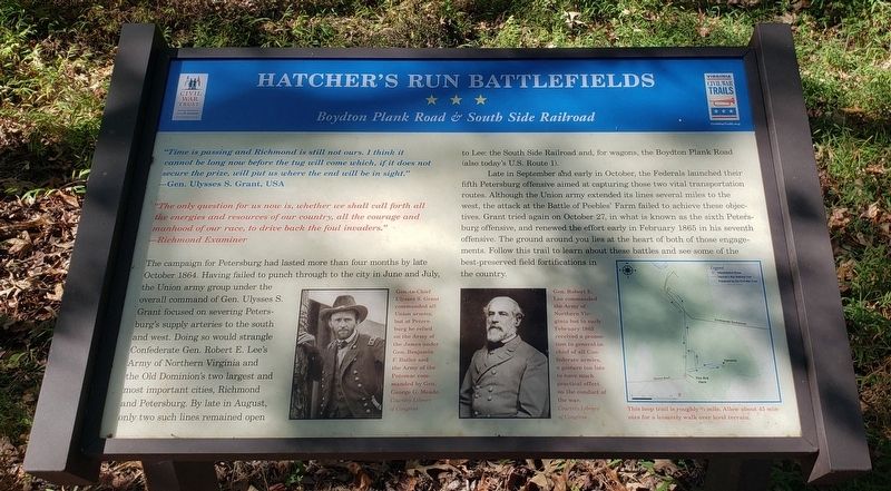 Hatcher's Run Battlefield Marker image. Click for full size.