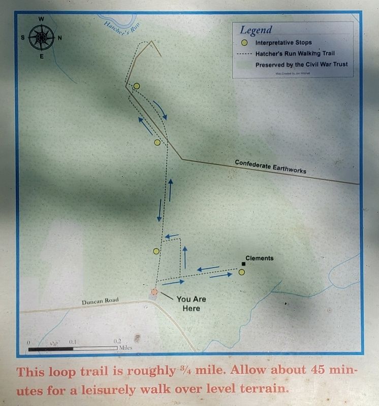 Closeup of Battlefield Trail on the Marker image. Click for full size.