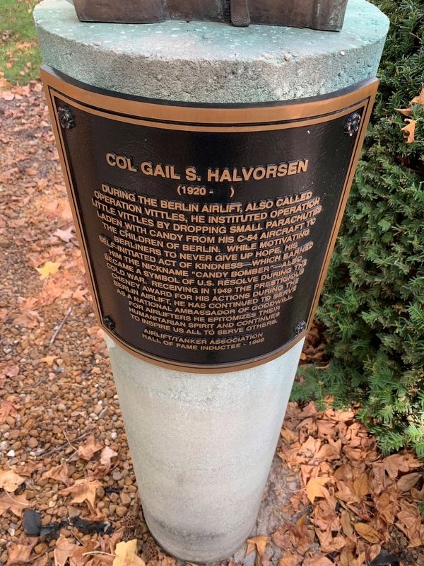 Col Gail S. Halvorsen Marker image. Click for full size.