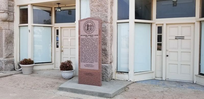 The Oklahoma Farmers Union Marker image. Click for full size.