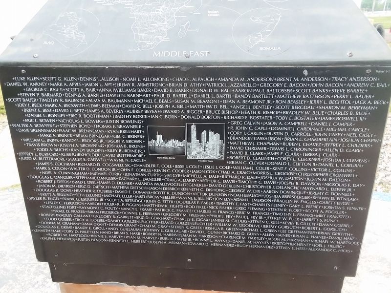 Williams County Persian Gulf-Afghanistan-Iraq-Somalia War Memorial. Click for full size. Williams County Persian Gulf-Afghanistan-Iraq-Somalia War Memorial image. Click for full size.