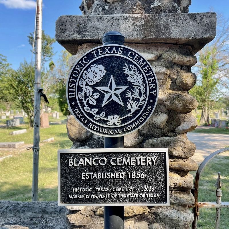 Blanco Cemetery Marker image. Click for full size.