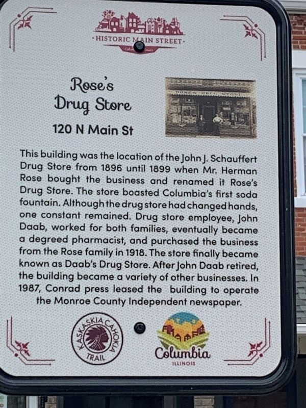 Rose's Drug Store Marker image. Click for full size.
