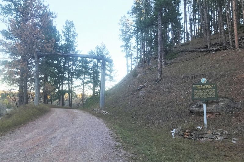 Historic Madison Ranch Marker, from the south image. Click for full size.