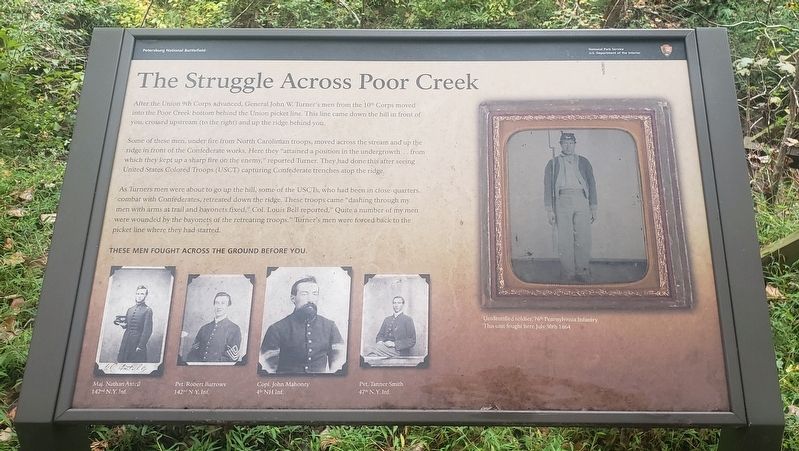 The Struggle Across Poor Creek Marker image. Click for full size.