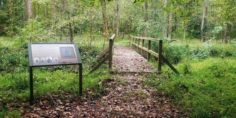 The Struggle Across Poor Creek Marker. Click for full size. The Struggle Across Poor Creek Marker image. Click for full size.