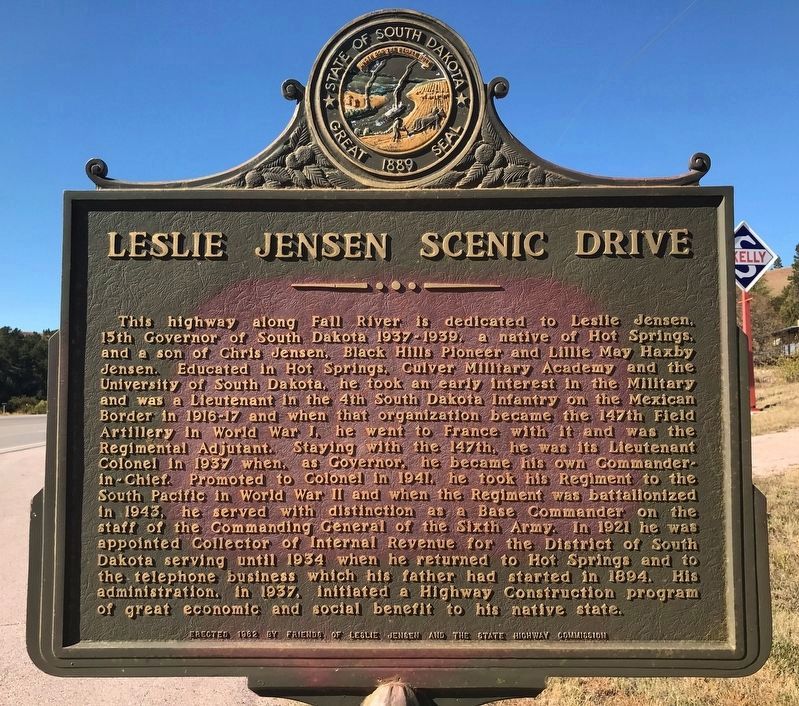 Leslie Jensen Scenic Drive Marker image. Click for full size.