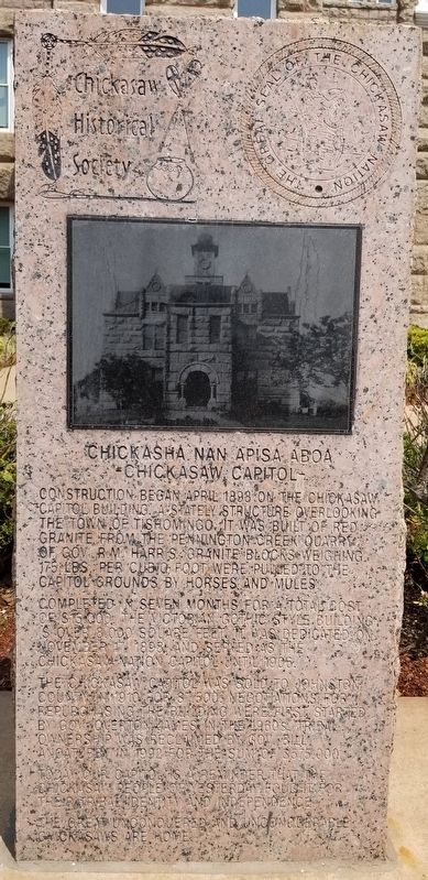 Chickasaw Capitol Marker image. Click for full size.
