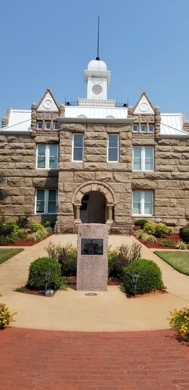 The Chickasaw Capitol and Marker image. Click for full size.