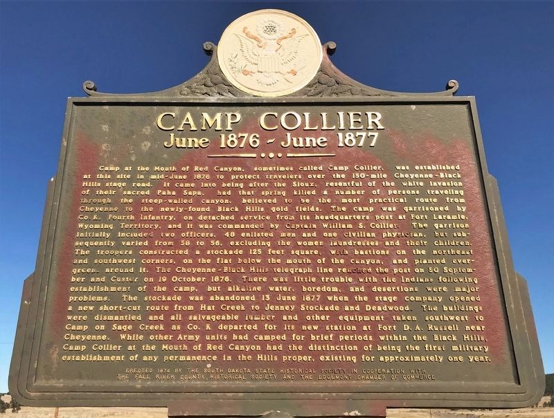 Camp Collier Marker image. Click for full size.