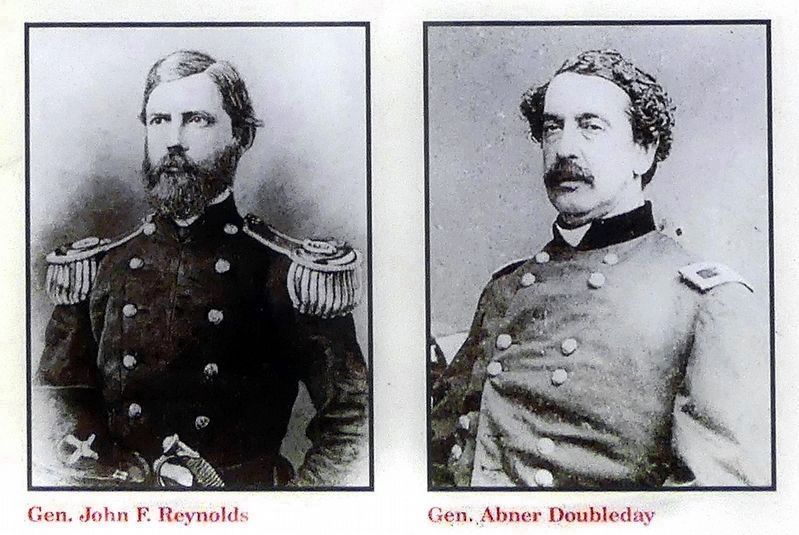 Generals Reynolds and Doubleday. Click for full size. Generals Reynolds and Doubleday image. Click for full size.
