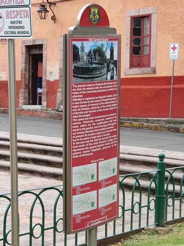 Del Carmen Square Marker English text image. Click for full size.