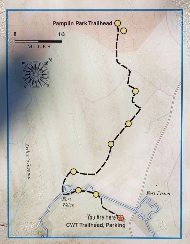 Closeup of Trail Map on Marker image. Click for full size.