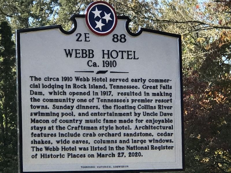 Webb Hotel Marker image. Click for full size.