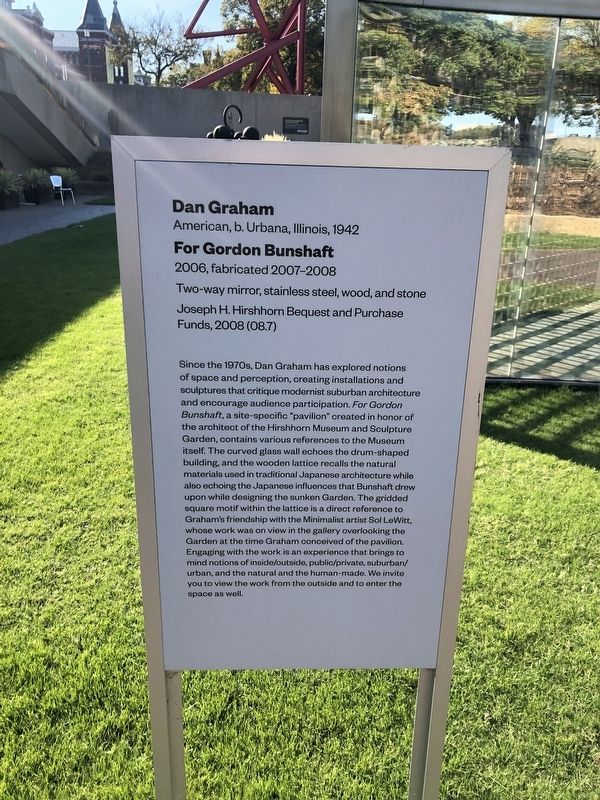 For Gordon Bunshaft, 2006, fabricated 2007-2008 Marker image. Click for full size.