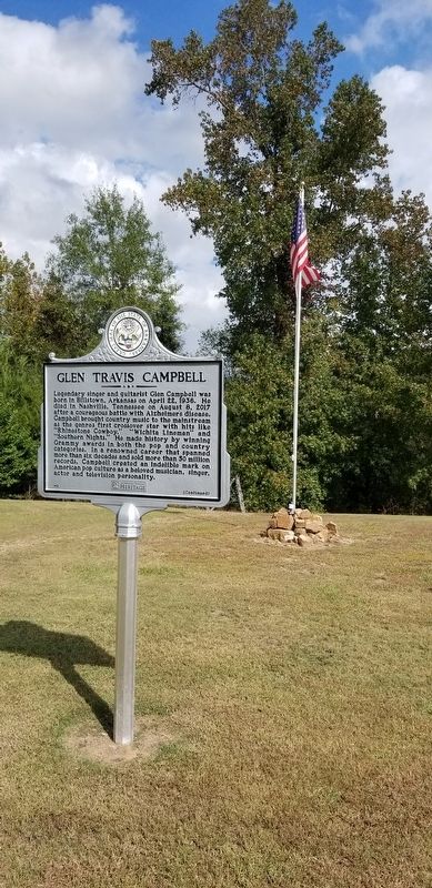 The Glen Travis Campbell Marker and Campbell Cemetery. Click for full size. The Glen Travis Campbell Marker and Campbell Cemetery image. Click for full size.